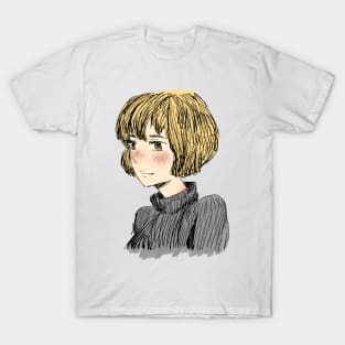 Shy Yellow Haired Girl T-Shirt